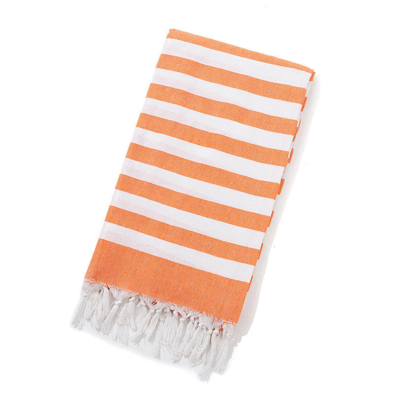 Serviette de plage turque rayée à franges, séchage rapide, grande taille, en coton, styles variés, vente en gros