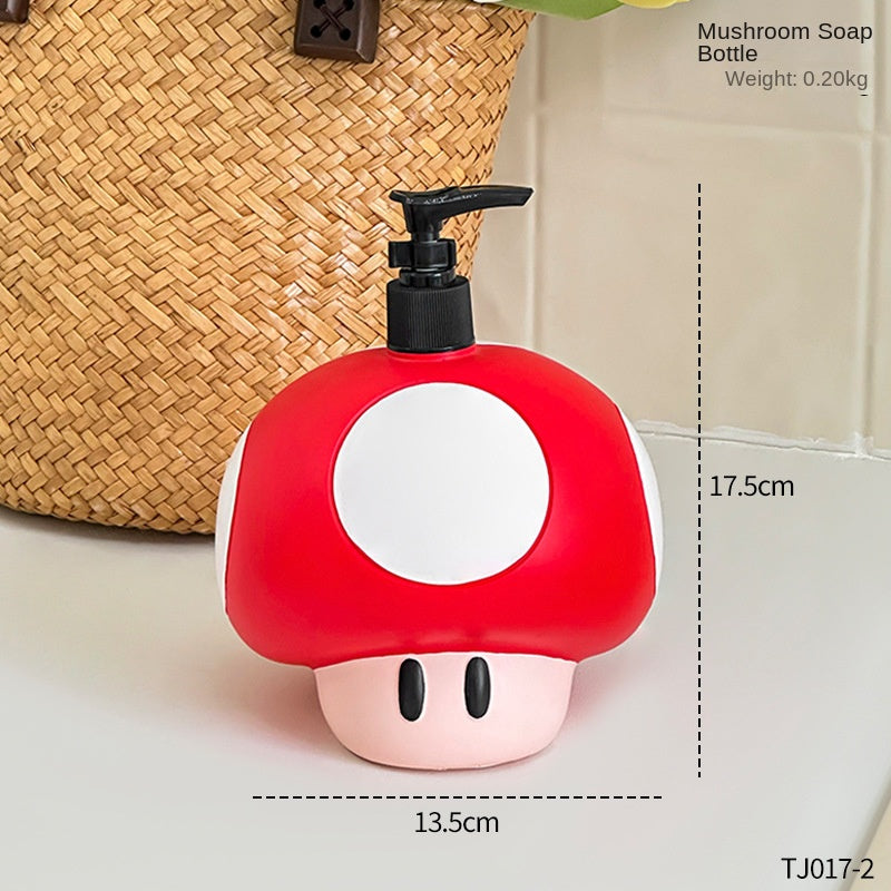 Cartoon Mario paddenstoel vloeistofdispenser voor shampoo, Mickey Mouse zeep- en douchegelfles met esthetisch design