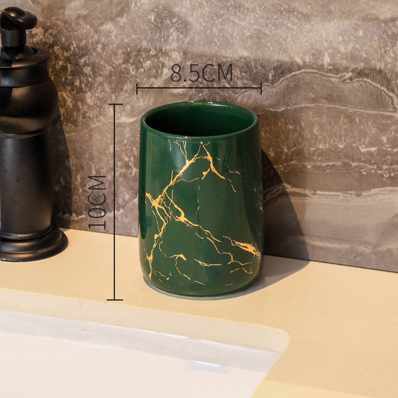 Ensemble de tasses en céramique pour couple de luxe – Gobelets de salle de bain haut de gamme