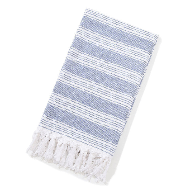 Serviette de plage turque rayée à franges, séchage rapide, grande taille, en coton, styles variés, vente en gros