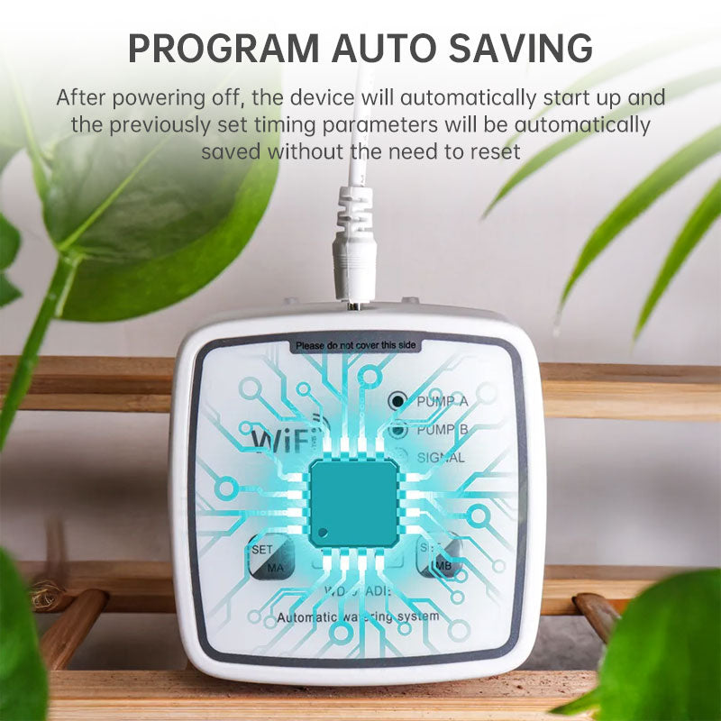 Smart WiFi Irrigation System - Dual Pump Automatic Timer Drip Kit, App Remote Control for Patio & Garden Watering