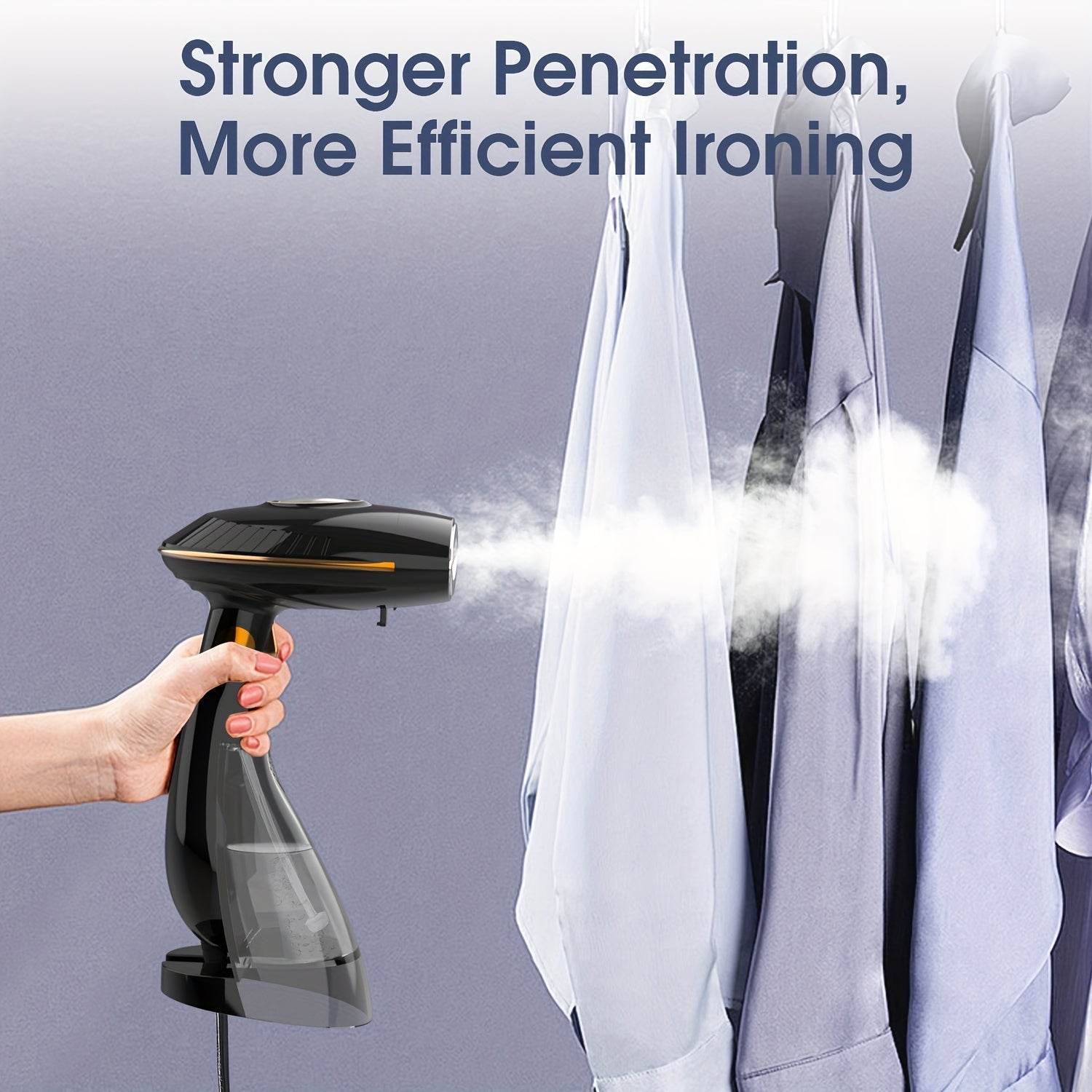 1pc PANCERKA Handheld Garment Steamer - 1500W Fast Heating, Large Water Tank, Auto Shut-Off, Continuous Steam, Metal & Plastic, Wrinkle Removal, 220-240V EU Plug - Quality Shopping Centre