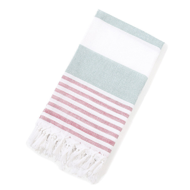 Serviette de plage turque rayée à franges, séchage rapide, grande taille, en coton, styles variés, vente en gros