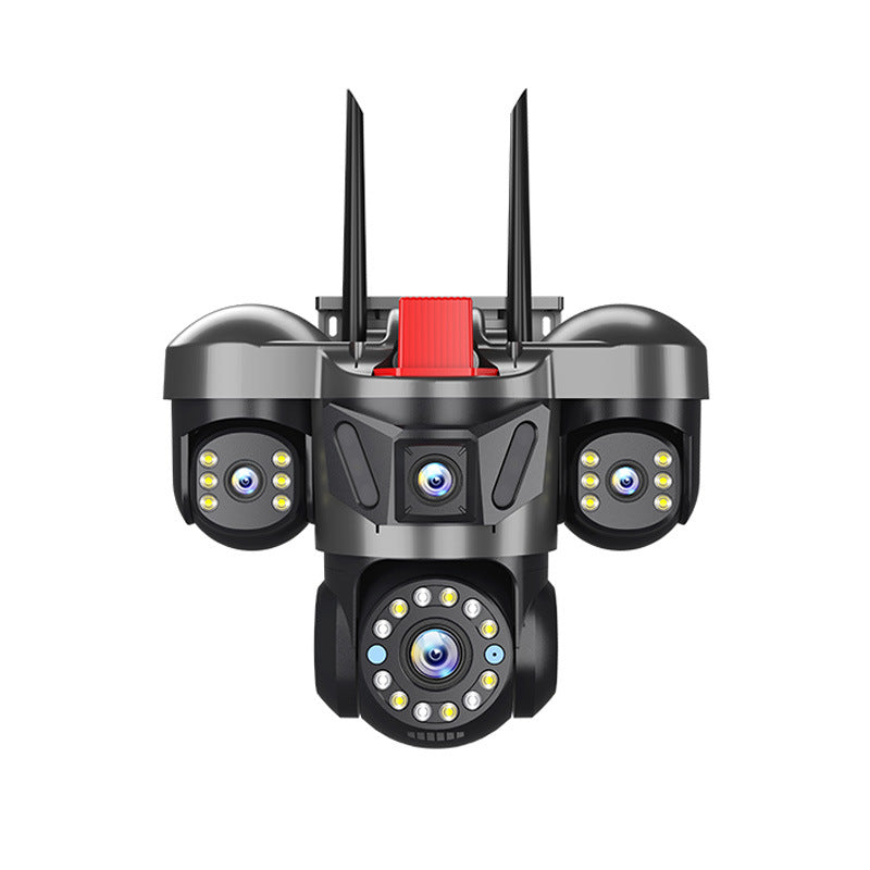 Caméra de sécurité 6MP à triple objectif et triple vue, caméra de surveillance HD sans fil WiFi pour extérieur, pour télésurveillance domestique