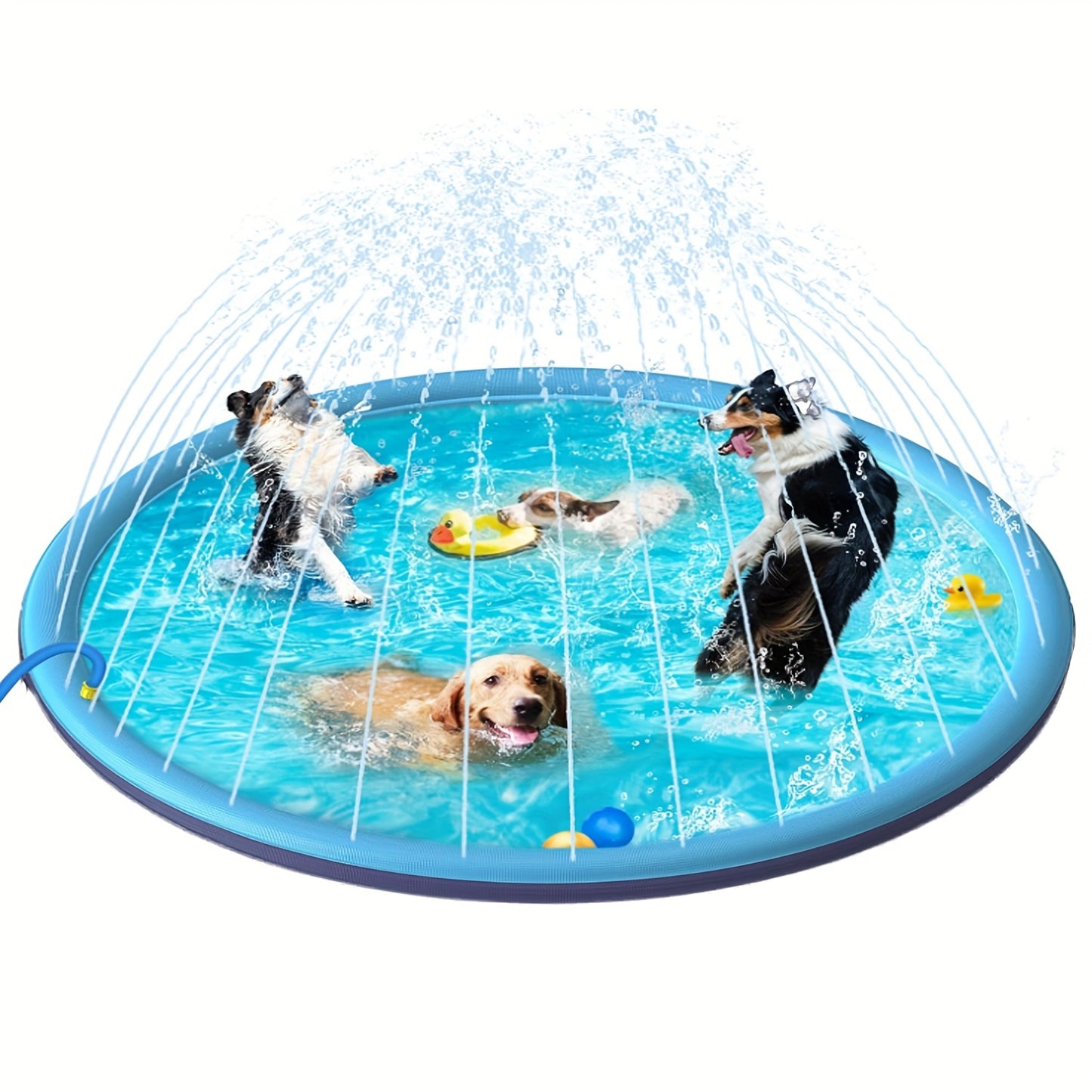 Extra Large 200.66cm Non-Slip Dog Splash Pad - Durable Sprinkler Pool for Summer Outdoor Fun, Backyard Fountain Play Mat & Wading Pool for Pets