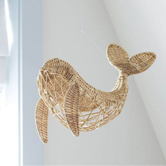 Handgemaakte rotan walvis wanddecoratie voor kinderkamer, fotografie-rekwisieten, woondecoratie, geweven ornament