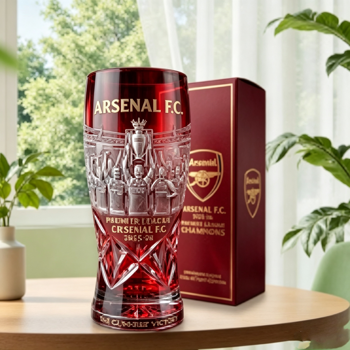 Gekleurde glazen bierfles