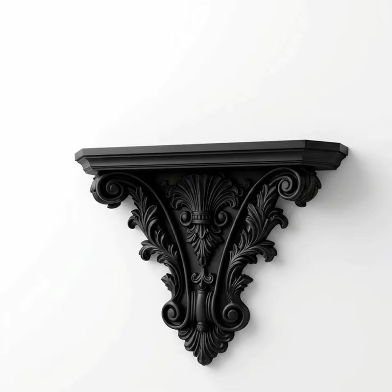 Étagère flottante gothique imprimée en 3D, Décoration murale créative sculptée, Support de plantes rétro pour salon et décoration intérieure