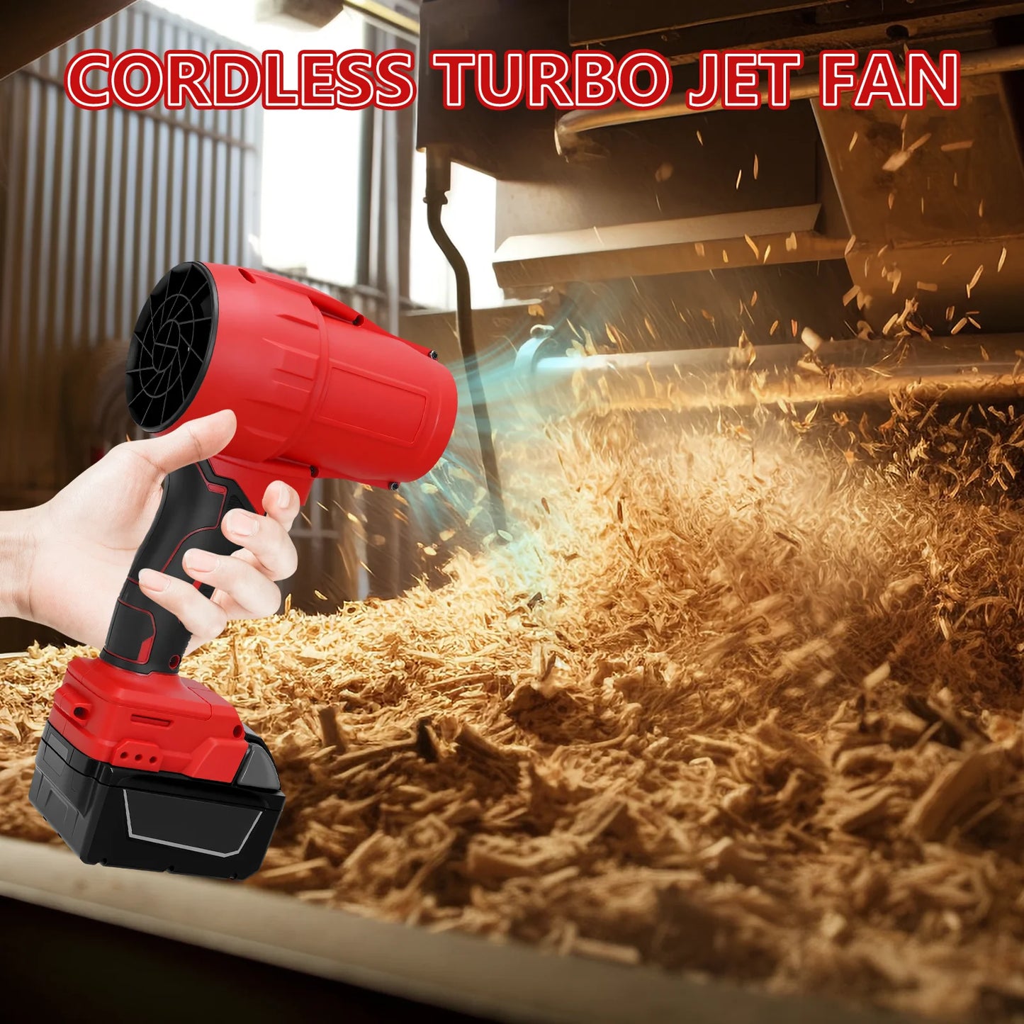 Brushless Electric Air Blower Turbo Blower Jet Fan Cordless Leaf Blower Handheld Dust Blowing Tool for Milwaukee 18V Battery