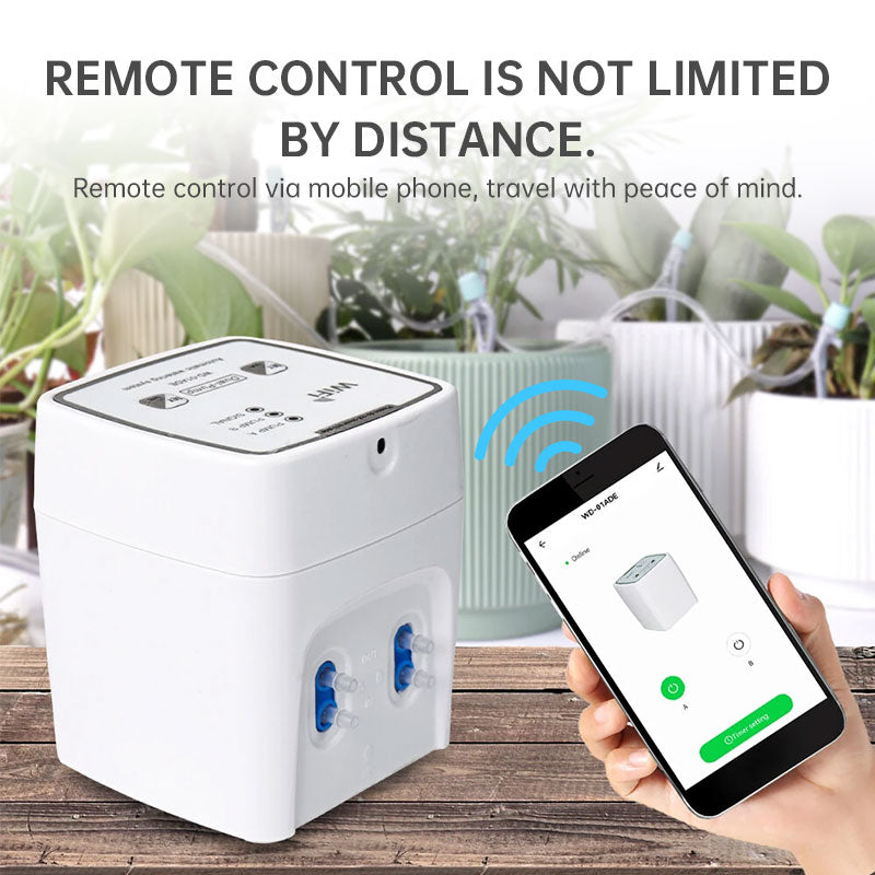 Smart WiFi Irrigation System - Dual Pump Automatic Timer Drip Kit, App Remote Control for Patio & Garden Watering