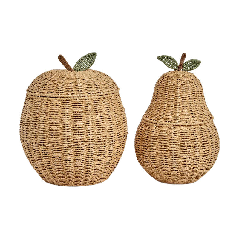 Groothandel handgemaakte gevlochten opbergmand, sneeuwpeer-stijl, opbergmand, bureau-opbergmand, decoratieve mand voor in huis