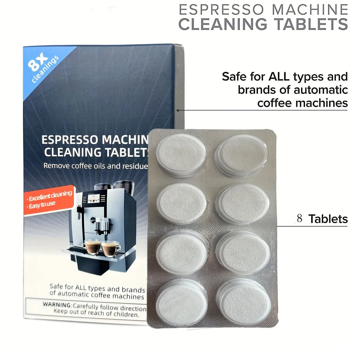 Espresso Machine Cleaning Tablets Descaling-Backflush Oil Remover Solution Cleaner Clean Tablet,Special Cleaning Pill For Coffee