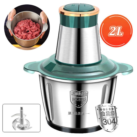 2L/5L Electric Meat Grinder Food Processor Chopper Stainless Steel Kitchen light Machine Chopper Slicer Machine Home Grinder