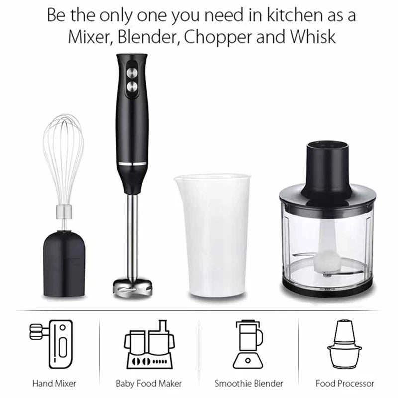 4 in 1 Electric Blender 500W Immersion Hand bag boxer Stainless Steel Ice Blades vegtable Meat Grinder mg Whisk Blender