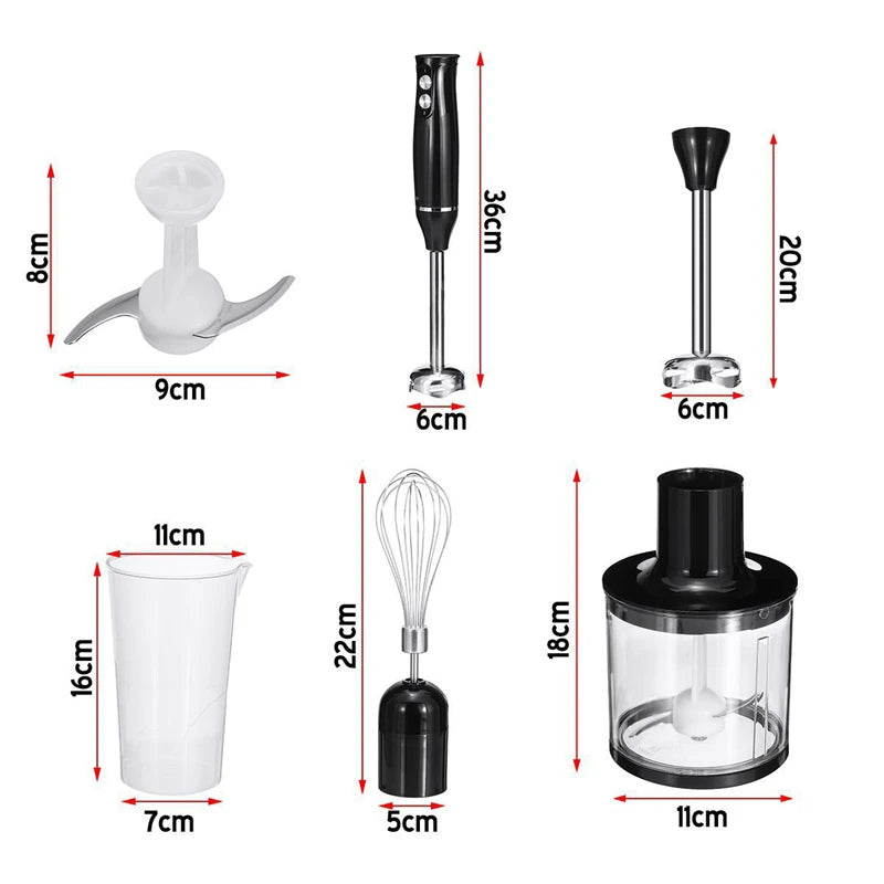 4 in 1 Electric Blender 500W Immersion Hand bag boxer Stainless Steel Ice Blades vegtable Meat Grinder mg Whisk Blender