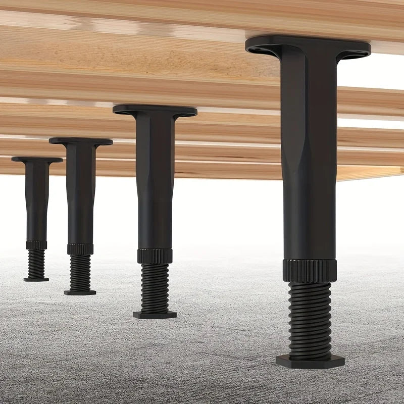Adjustable Bed Frame Support Legs,5.31"-8.66"Heavy Duty Plastic Furniture Feet-Ideal for Beds,Sofas,Tables, with Screws Included