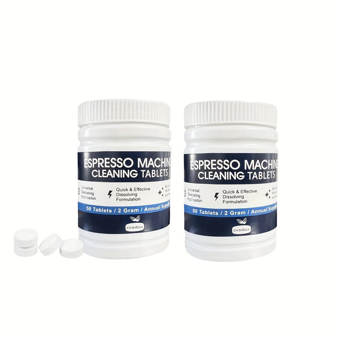 50 Coffee Machine Cleaning Tablets,Removes Grease,Residues from Pipes,Suitable for Fully Automatic,Semi-Automatic Coffee Machine