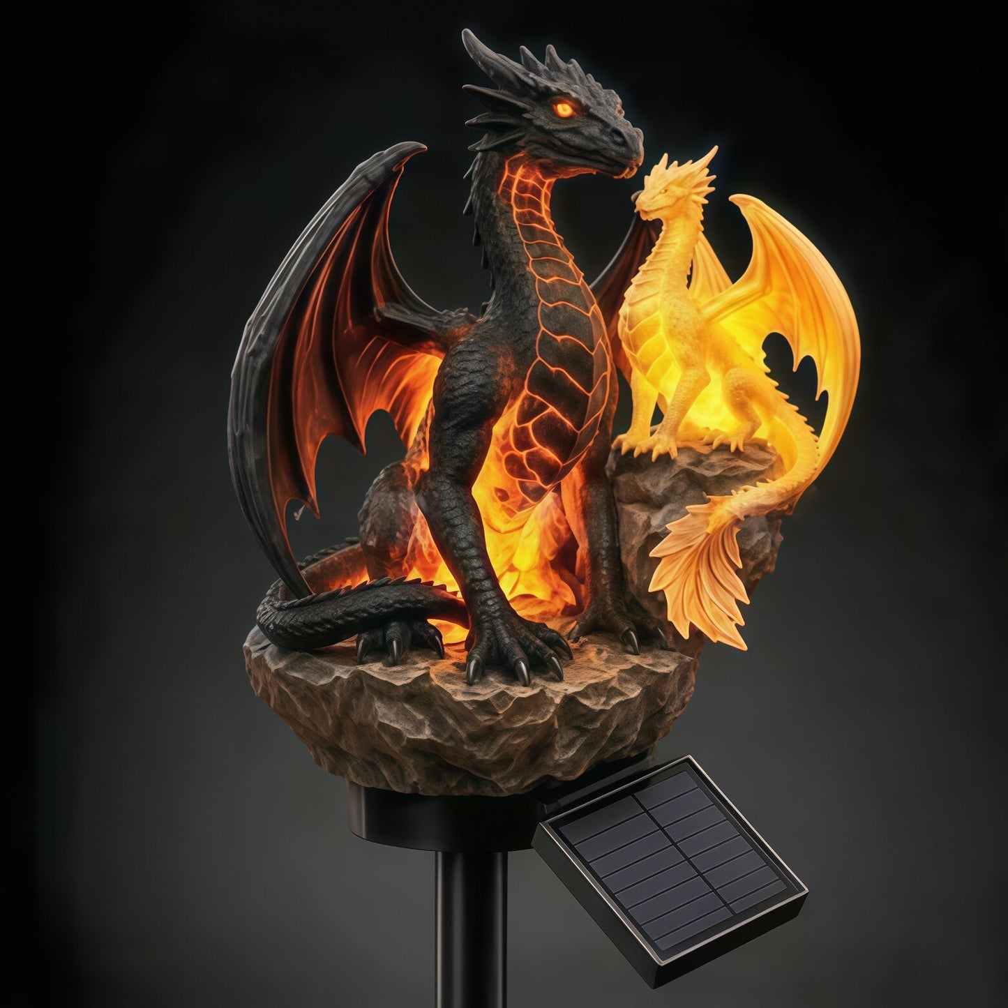 Spaceship gorilla resin solar panel funny outdoor courtyard garden resin lamp decoration