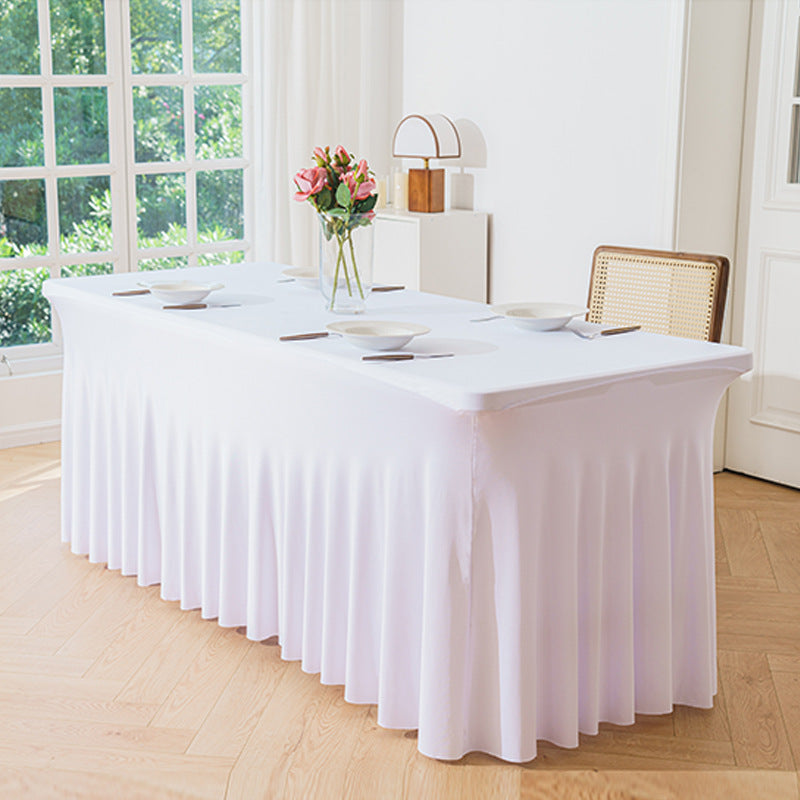 Stretch Spandex Tafelkleed Rechthoekig, Passende Tafelhoes voor Bruiloften, Feesten, Banketten, Hotel en Evenementendecoratie