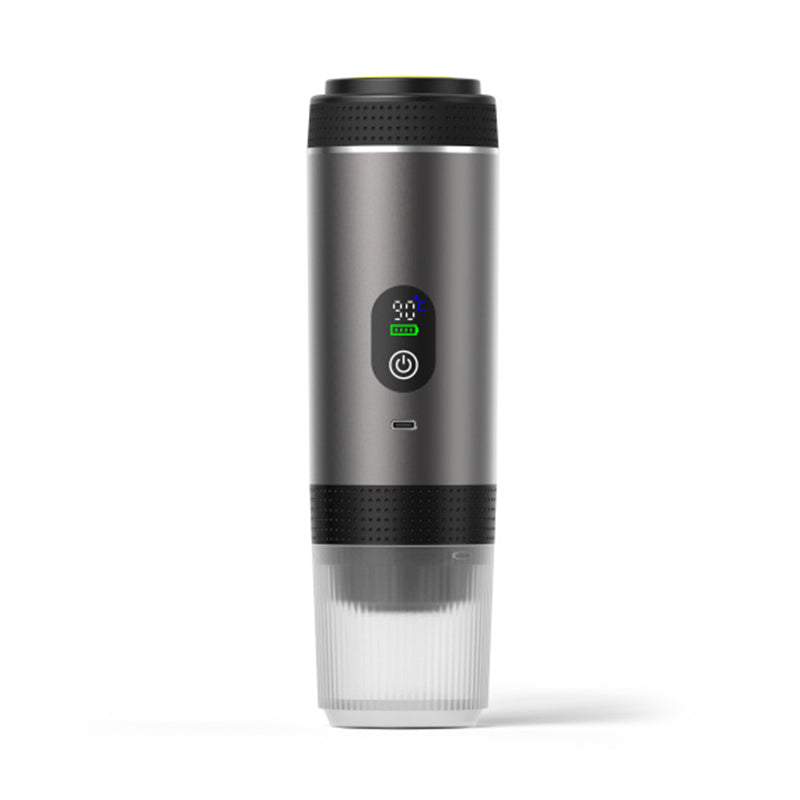 Draagbare espressomachine met digitaal display – 3-in-1 koffiezetapparaat voor cups en gemalen koffie voor op reis, op de camping en op kantoor