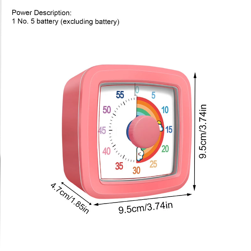 Yunbaoit Visuele Timer – Digitale Aftelklok met Nachtlampje voor Kinderen & Keuken