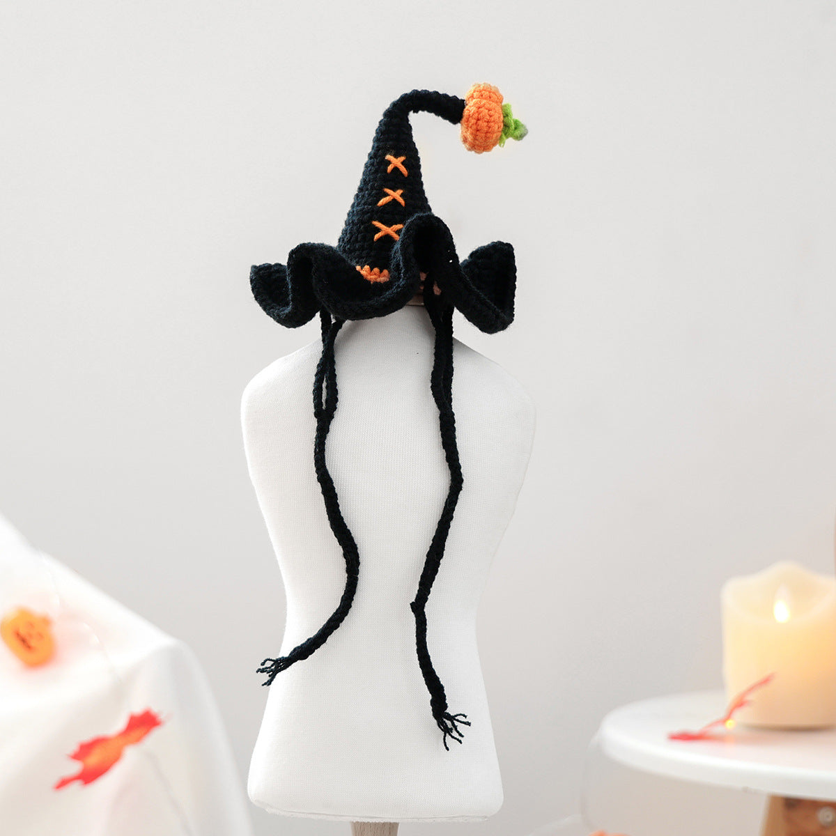 Cute Embroidered Wizard Hat For Dogs Halloween Knitted Costume