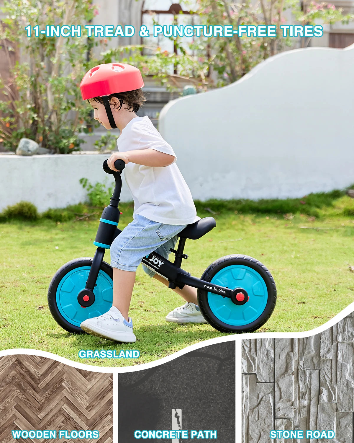 UBRAVOO Fit 'n Joy Toddler Training Bicycle 4-in-1 Balance Bike with Pedals & Training Wheels for Boys Girls Ages 2-4 - Quality Shopping Centre