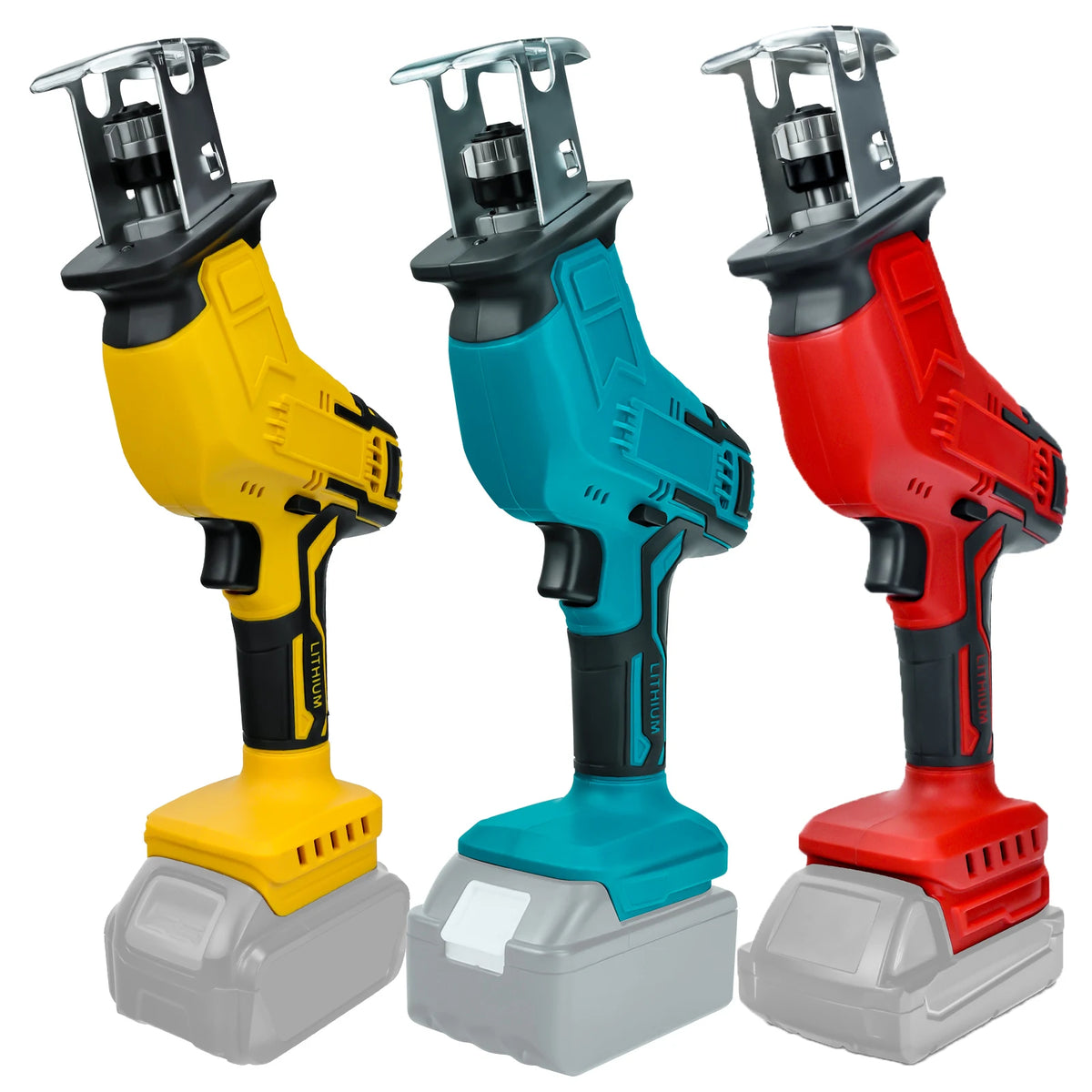 Elektrische reciprozaag 0-3000 SPM, snoerloze zaagmachine voor het zagen van hout, metaal en kunststof, compatibel met 18V/20V accu's van Dewalt/Milwaukee/Makita