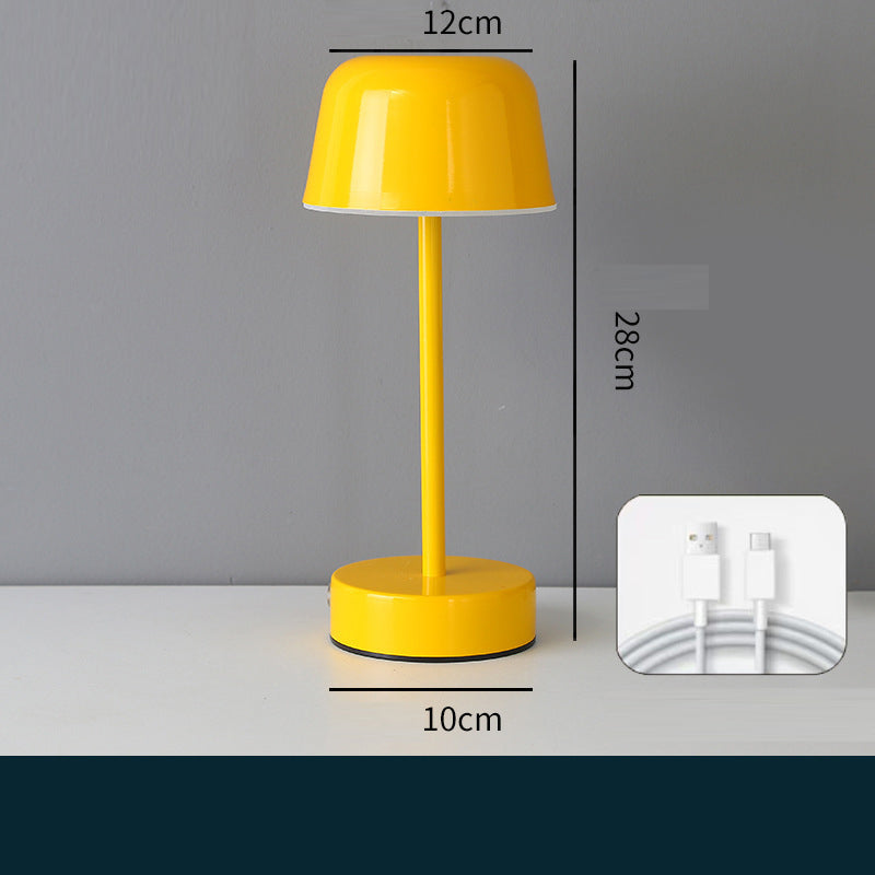 Metalen mini-nachtlampje, aanraakbaar I-balk paddenstoel-decoratie voor slaap- en woonkamer, kwal-sfeerlamp