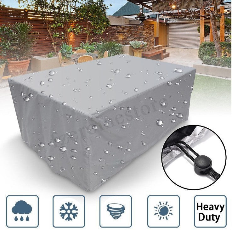 Dust Cover for Outdoor Furniture Waterproof and UV-Resistant Garden Patio Table and Chair Cover 210D Oxford Fabric