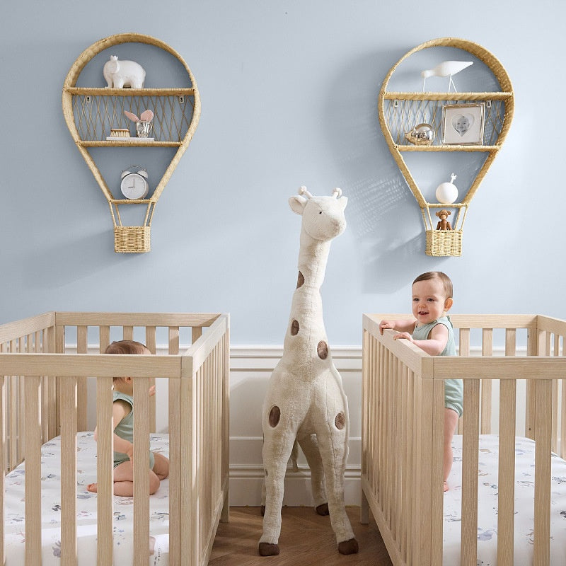 Nordic stijl geweven wandopbergrek, decoratief opbergrek in de vorm van een heteluchtballon, opbergmand voor in huis