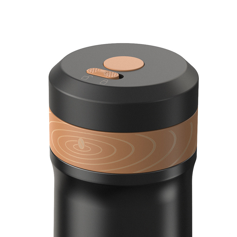 Draagbare draadloze koffie-isolerende French press espressocapsule-koffiezetapparaat handmatige verwarmende koffiebeker voor in de auto