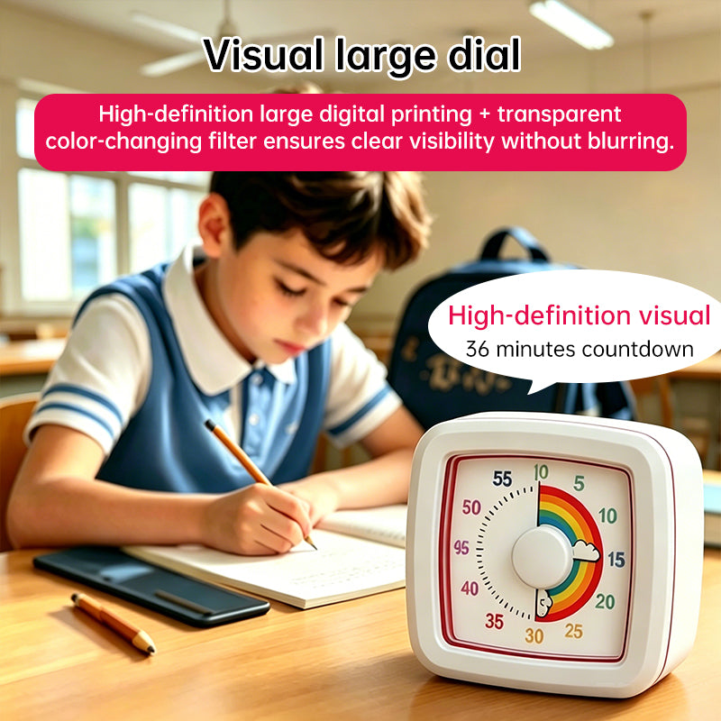 Yunbaoit Visuele Timer – Digitale Aftelklok met Nachtlampje voor Kinderen & Keuken