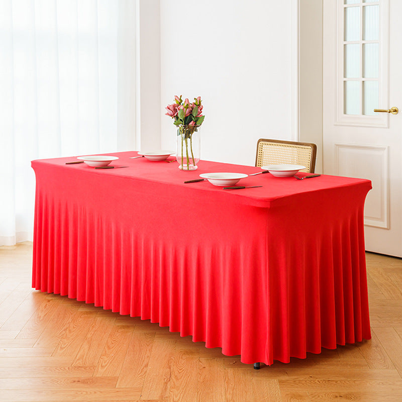 Stretch Spandex Tafelkleed Rechthoekig, Passende Tafelhoes voor Bruiloften, Feesten, Banketten, Hotel en Evenementendecoratie