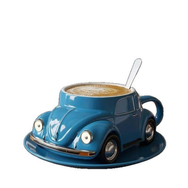 Creative Beetle Mug with 304 Stainless Steel Inner Core and Resin Craft, Beetle Design Coffee Mug