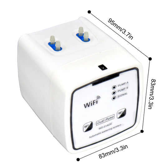 Automatic WiFi Smart Irrigation System, Dual Pump Timer & APP Control, for Garden Drip/Indoor Potted Plant Watering