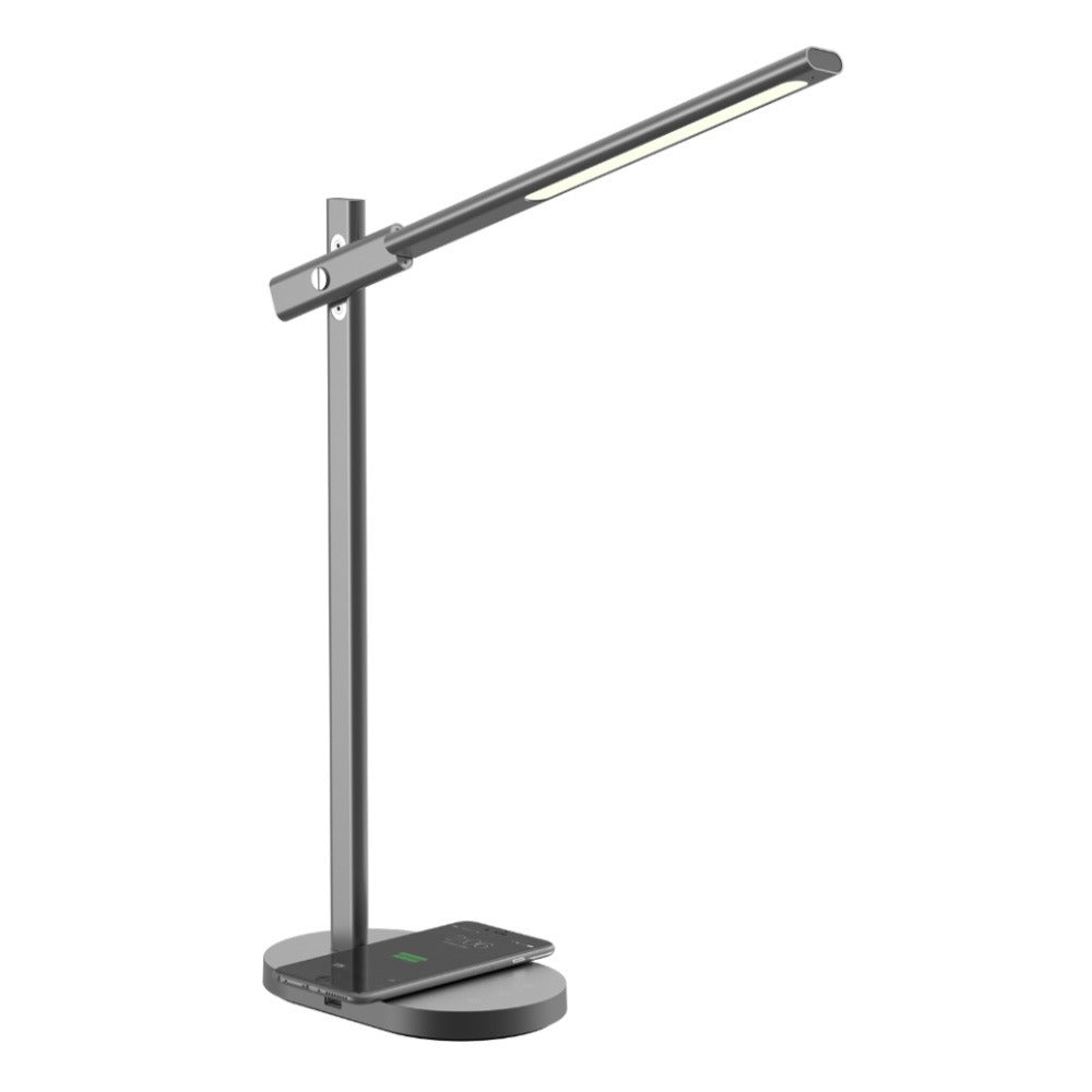 Oplaadbare leeslamp voor op het bureau met draadloze oplaadfunctie