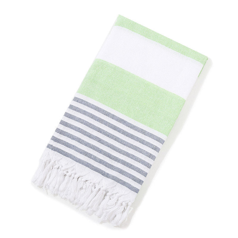 Serviette de plage turque rayée à franges, séchage rapide, grande taille, en coton, styles variés, vente en gros