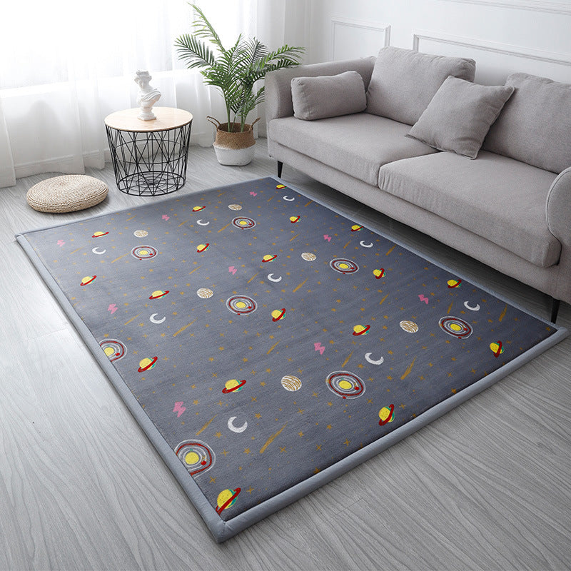 Dik kindertapijt van koraalfleece, tatami-mat voor slaapkamer en woonkamer, kruipmat voor baby's, kussen voor in de vensterbank
