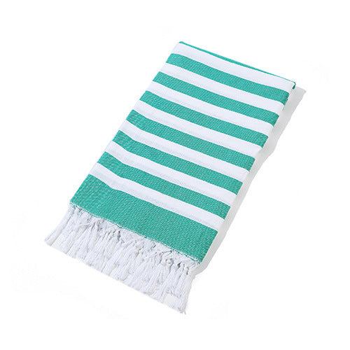 Serviette de plage turque rayée à franges, séchage rapide, grande taille, en coton, styles variés, vente en gros