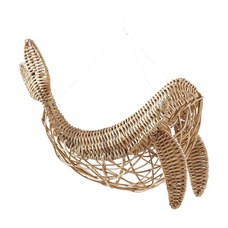 Handgemaakte rotan walvis wanddecoratie voor kinderkamer, fotografie-rekwisieten, woondecoratie, geweven ornament