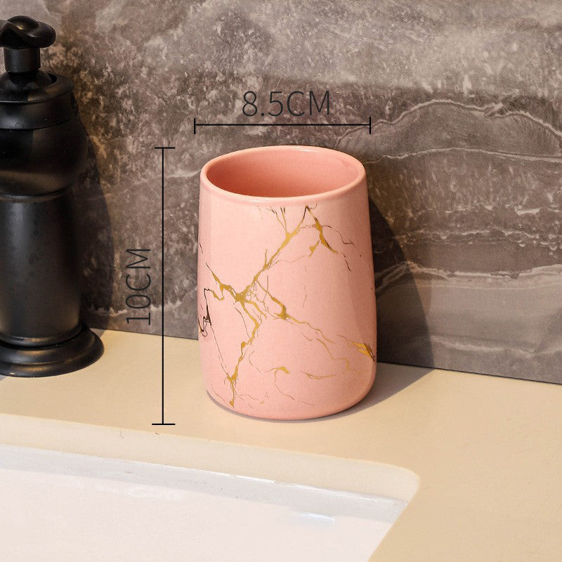 Ensemble de tasses en céramique pour couple de luxe – Gobelets de salle de bain haut de gamme