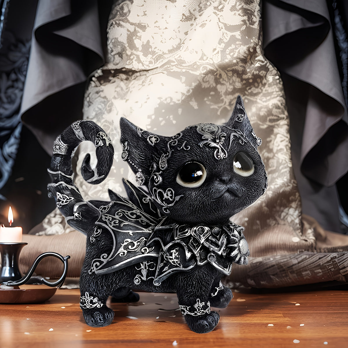 Schattig zwart kattenbeeldje