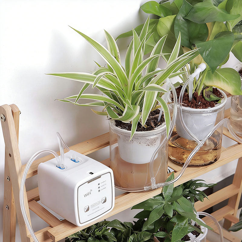 Smart WiFi Irrigation System - Dual Pump Automatic Timer Drip Kit, App Remote Control for Patio & Garden Watering