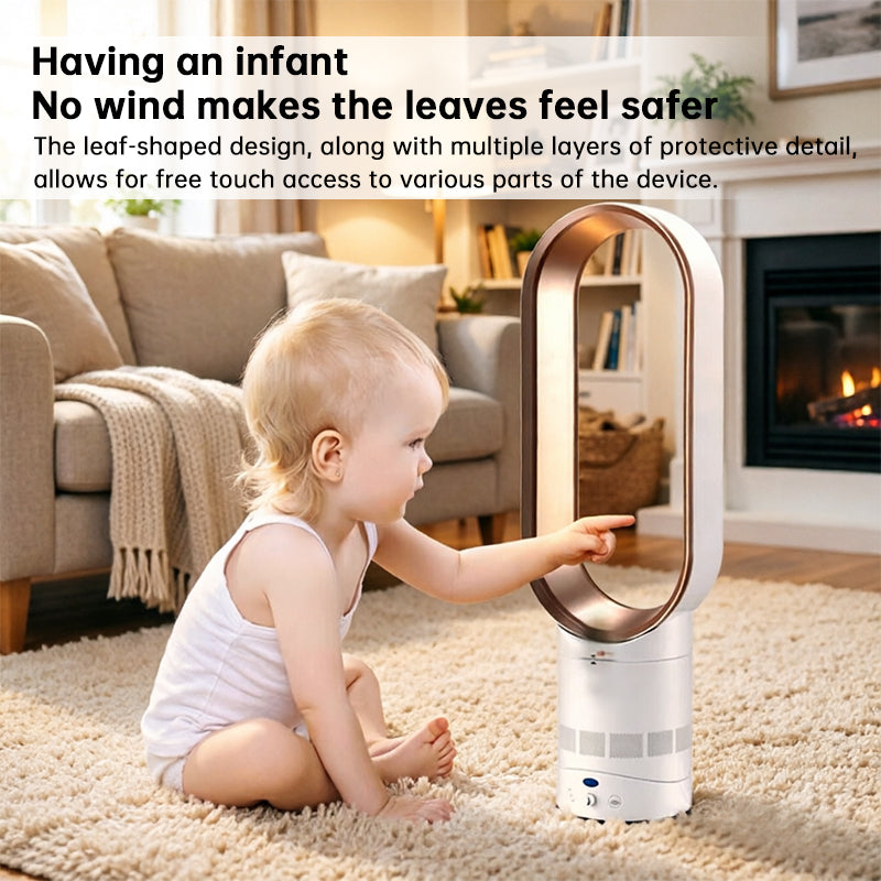 16 Inch Bladeless Tower Fan With Remote Timer And Quiet High Speed For Home