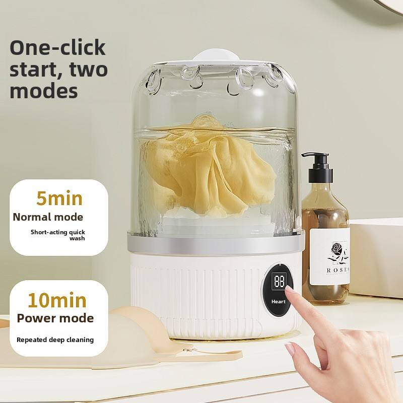 Mini machine à laver pour sous-vêtements, petite, sans fil et portable