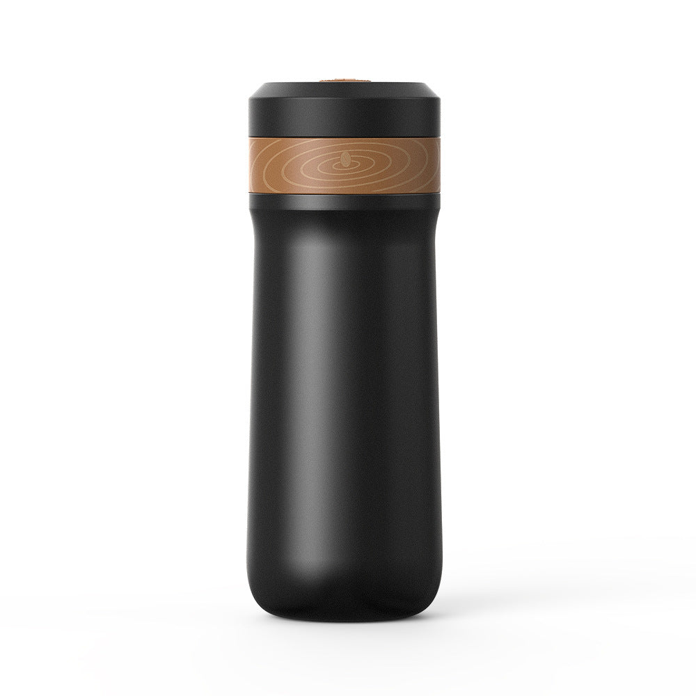 Draagbare draadloze koffie-isolerende French press espressocapsule-koffiezetapparaat handmatige verwarmende koffiebeker voor in de auto