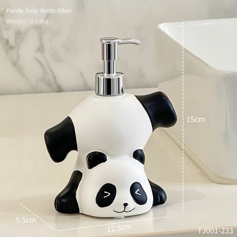 Panda drainage zeepbakje creatieve zeephouder voor badkamer en toilet, zeepbakje met afvoer, decoratief woonaccessoire