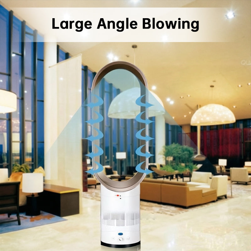 16 Inch Bladeless Tower Fan With Remote Timer And Quiet High Speed For Home