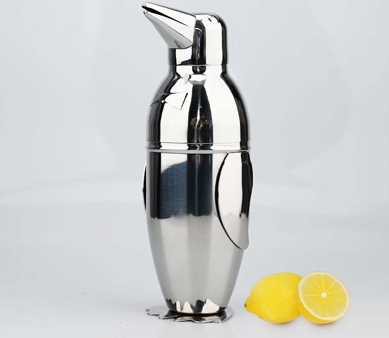 Professionele cocktailshaker roestvrijstalen pinguïnbeker cocktailmixfles cocktailshaker